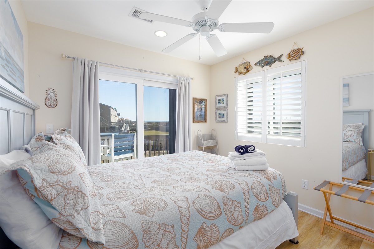 Master bedroom with balcony access!