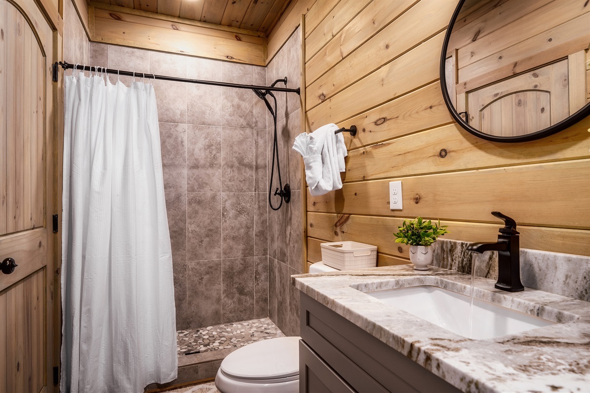 Easy, functional layout. Shower and sink space that keeps mornings moving.