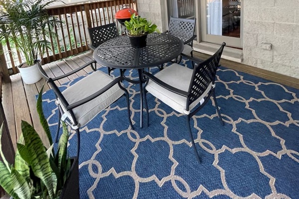Private outdoor patio space for morning coffee or evening relaxation