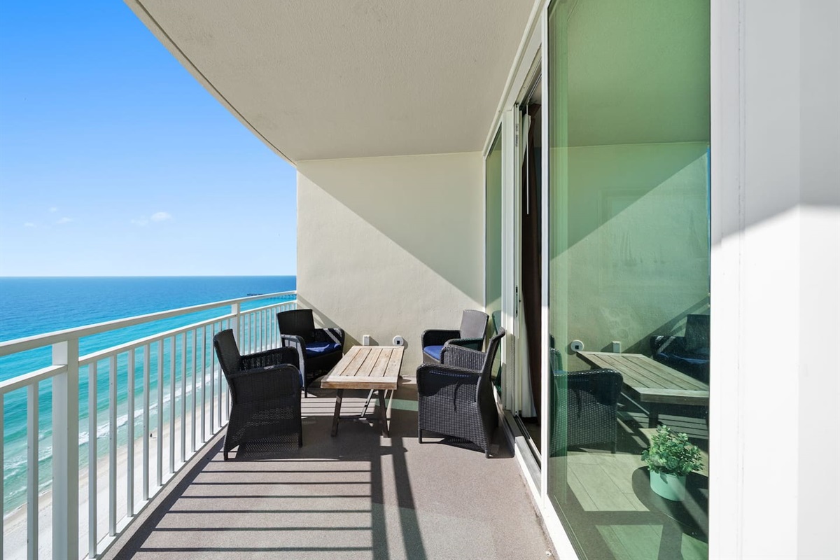 A beautiful space for gathering on the balcony!