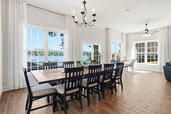 Plenty of room for big family dinners, game nights and lingering around the table.
