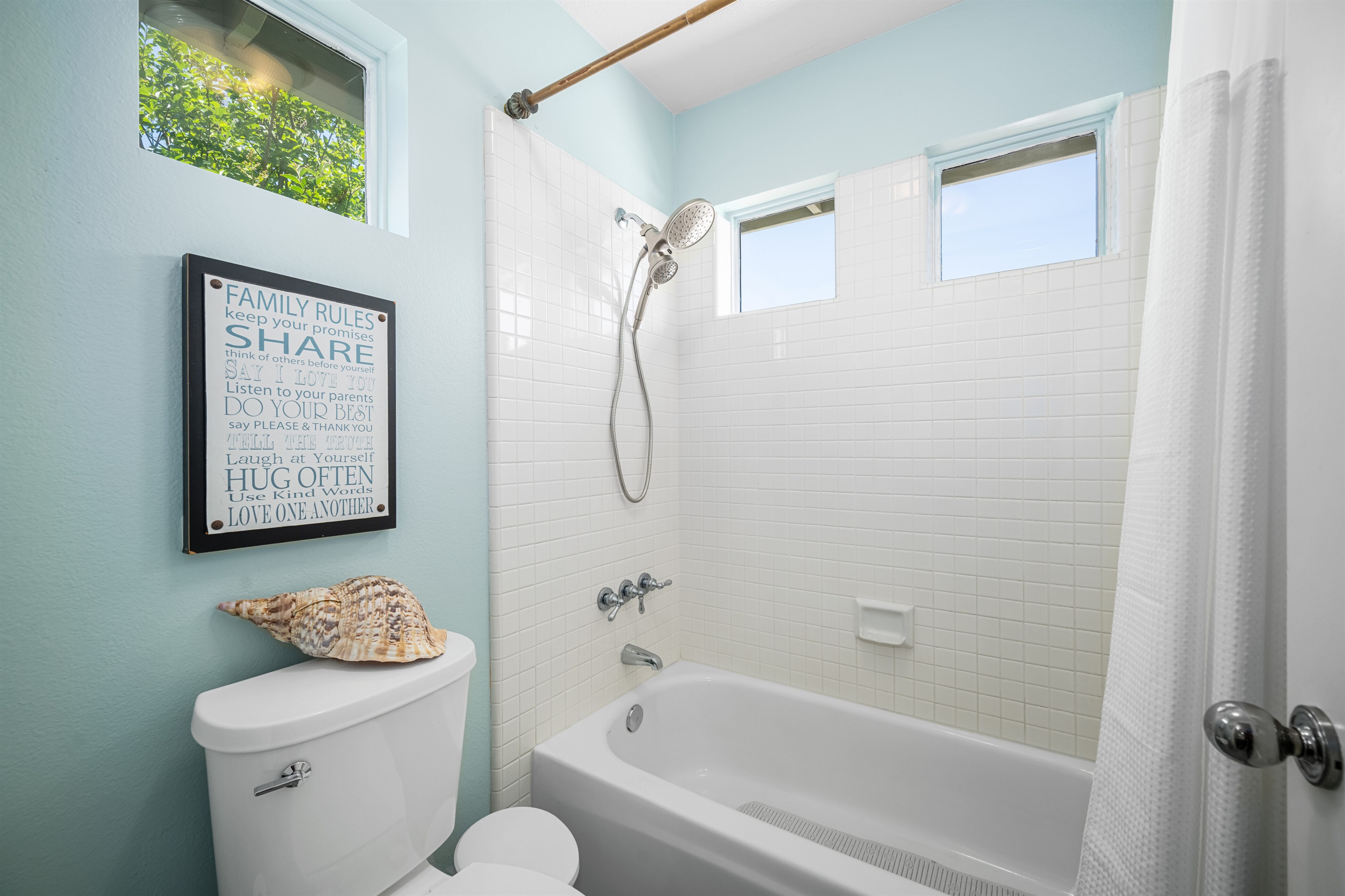 Ensuite Bath shower and toilet area