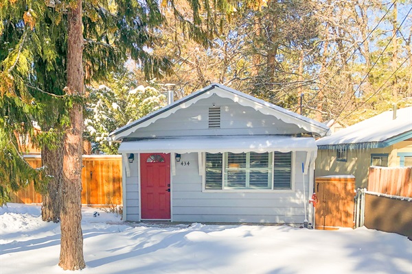 Snow at our little chalet.