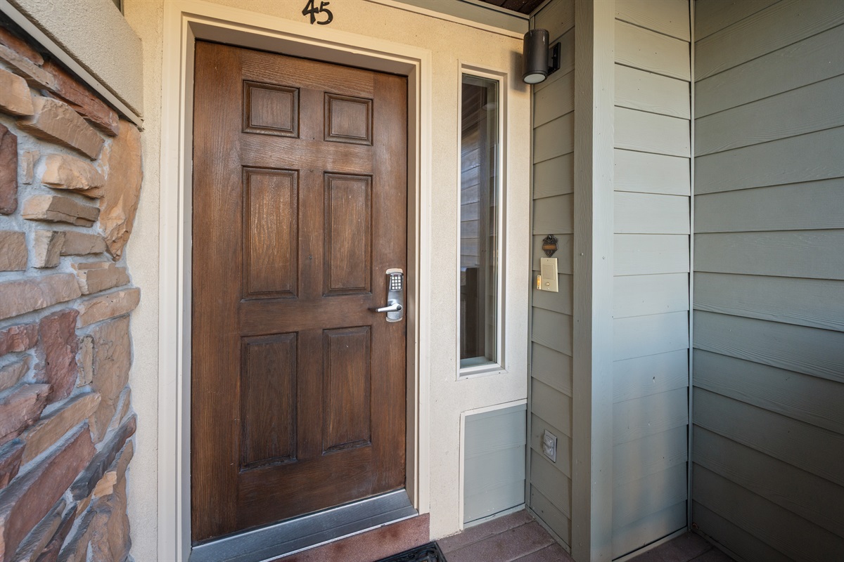 Private front entrance ready to welcome you to your Ogden Valley getaway.
