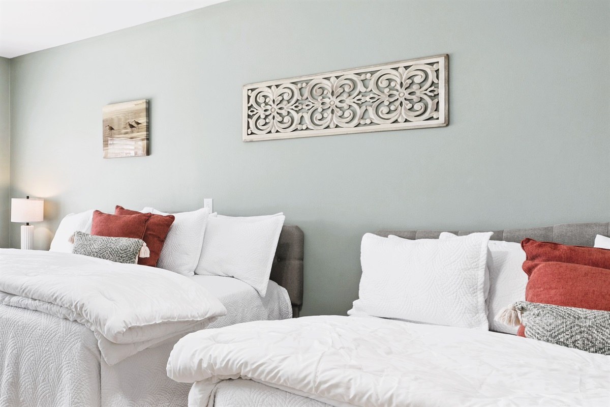 Our master bedroom, located on the 2nd floor, with 2 King beds and an ensuite bathroom.