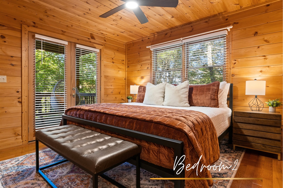 Dream softly... a second king suite with serene, earthy tones.