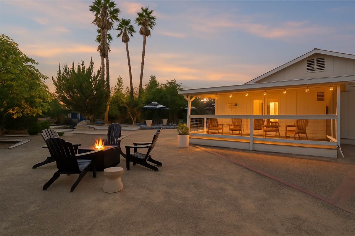 Sunsets by the fire are the best.