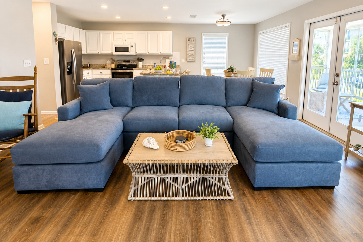 Living Room Sleeper Sofa with 2 Chaises