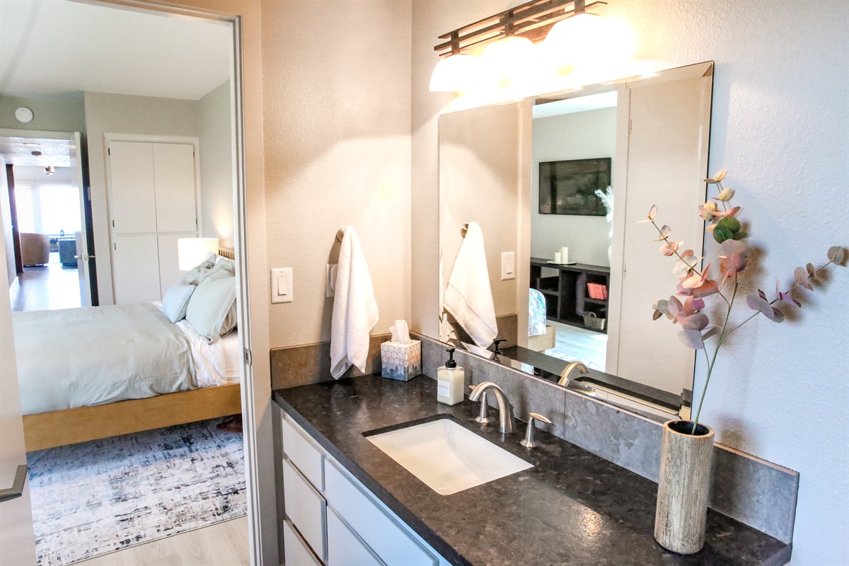Pines by the sea ensuite bathroom with walk in shower