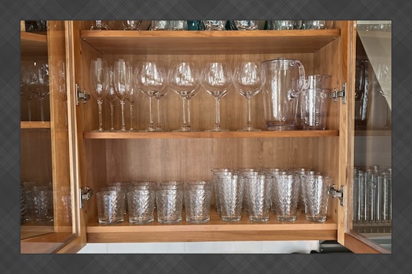 Glasses! Wine, champagne, regular, high ball, margarita, short, plastic & glass.