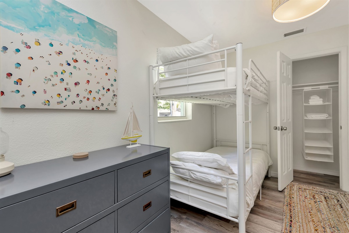 3rd Bedroom with 2 sets of Bunk Beds