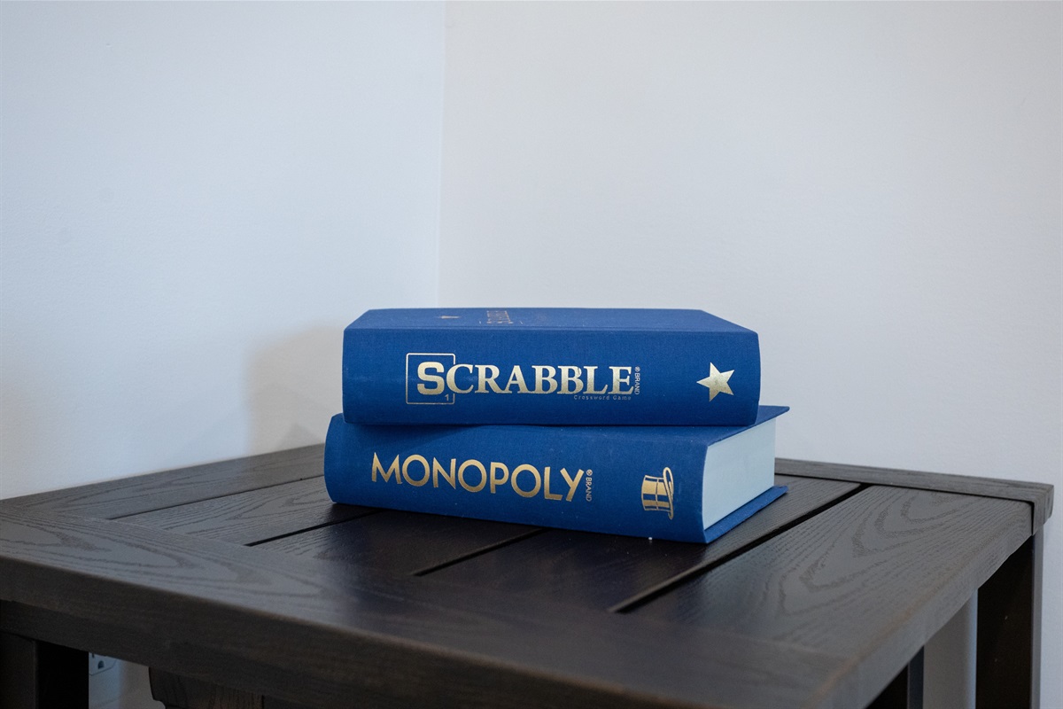 Gather for a cozy game night in the inviting living room.