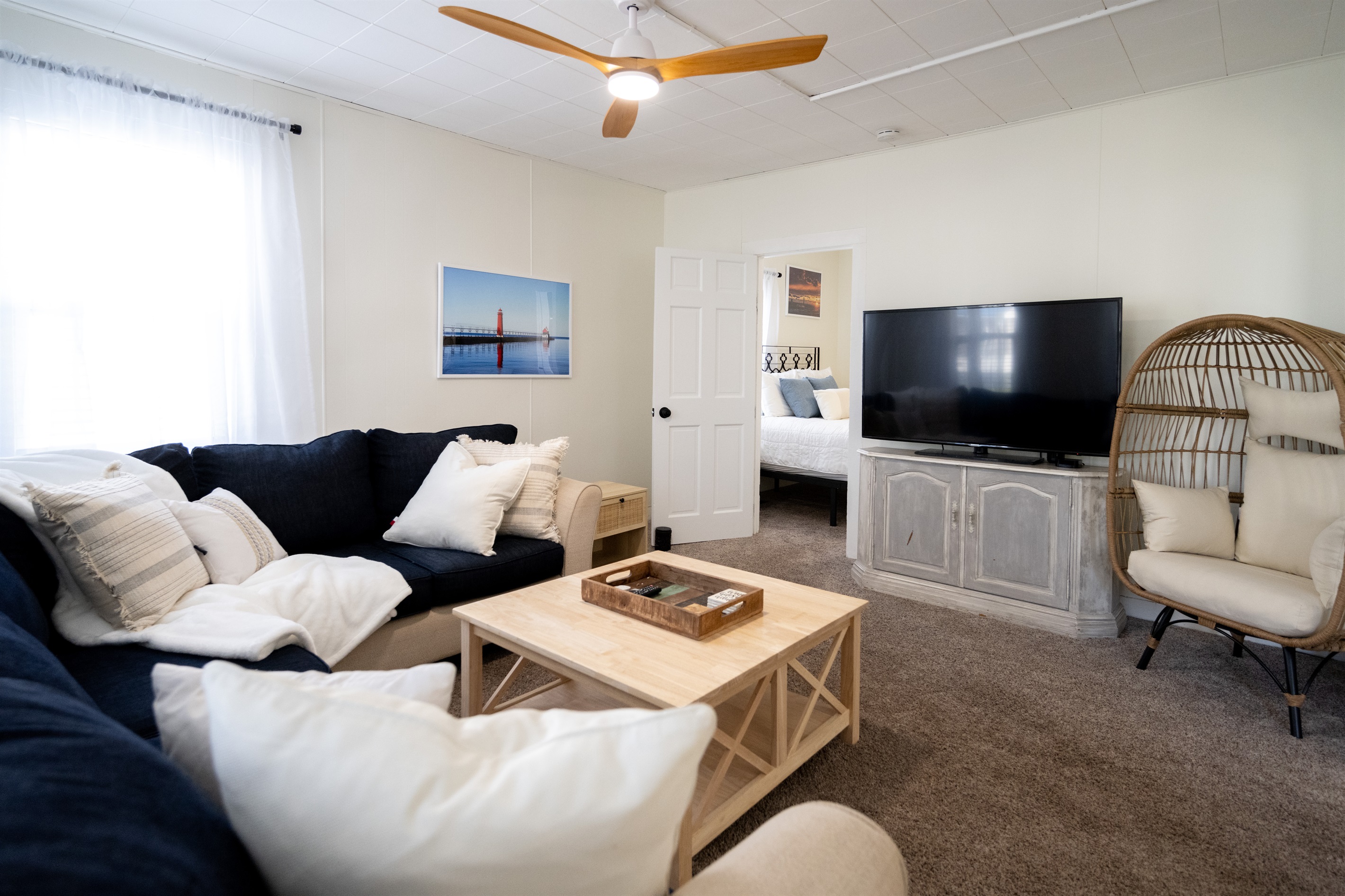 Cozy living room with Egg Chair for unwinding together