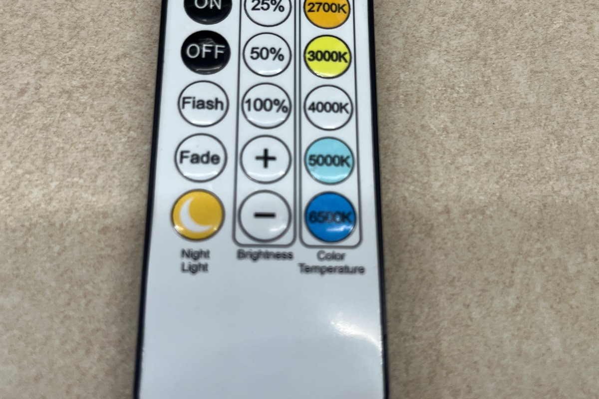 Remote for under cabinet lighting.