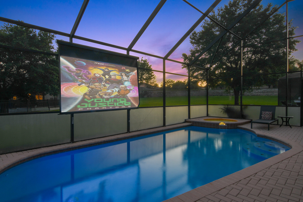 Watching Movies And TV Poolside Is Fun!