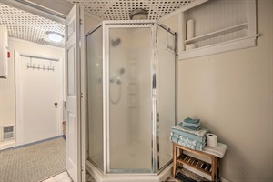 Bathroom shower from the first floor