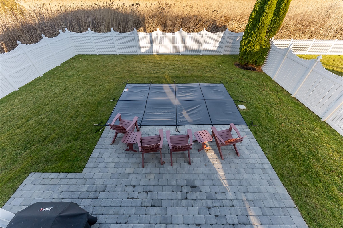 Private Fenced In Yard with IN Ground Pool and Outdoor Seating