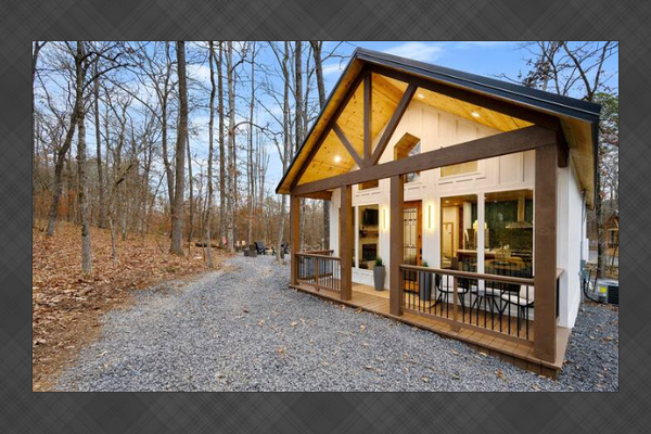 Charming modern cabin nestled in the woods