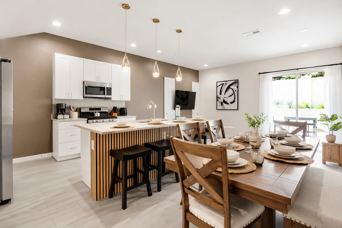 Spacious kitchen ready for your culinary adventures. The heart of your vacation home awaits!