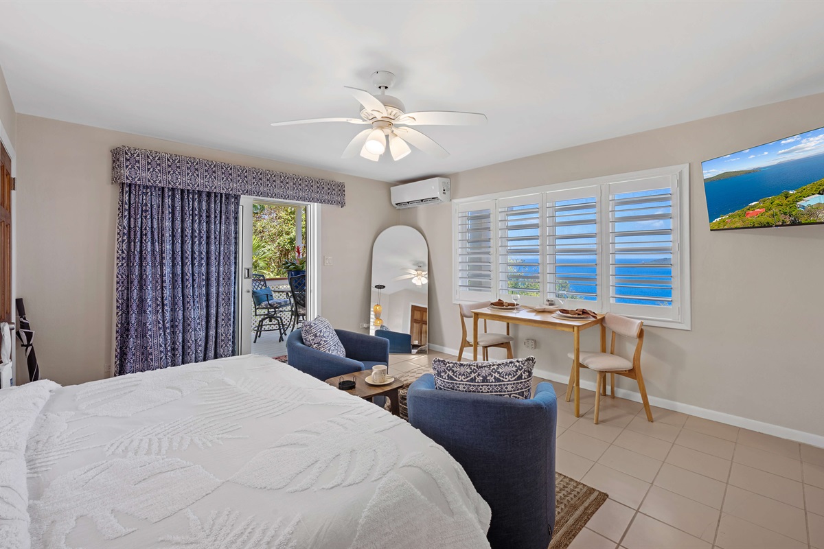 Ceiling fan and AC to keep you cool