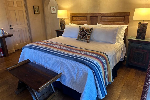 King bed in the primary bedroom