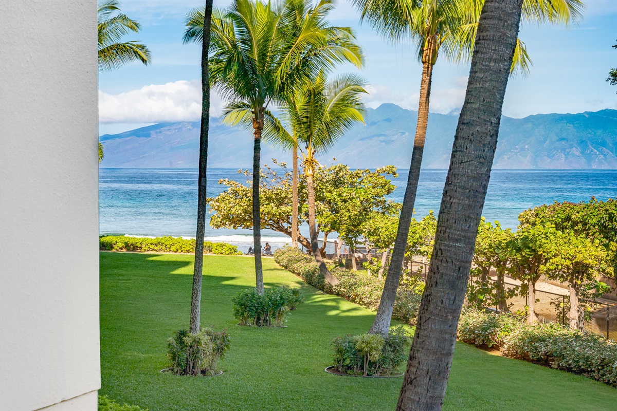 The view from your spacious private lanai