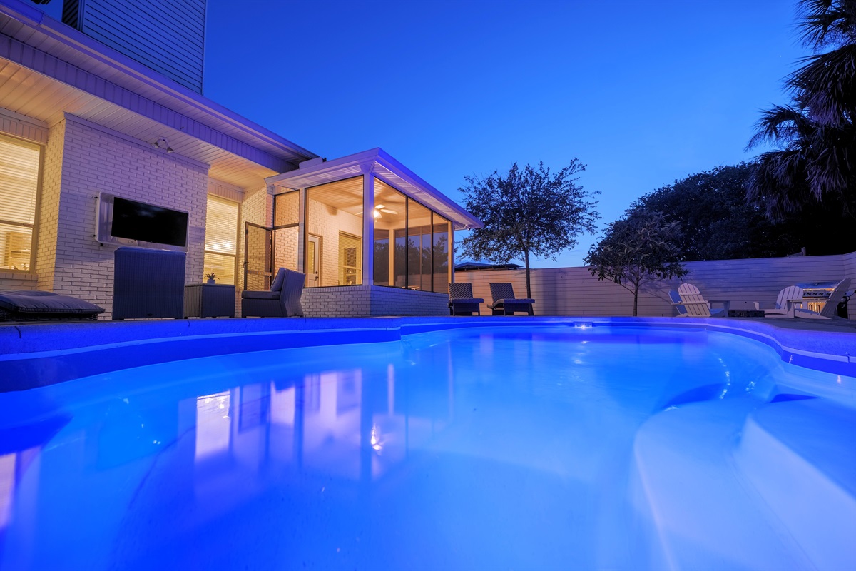 Evening swims under the stars, the perfect way to unwind after a day at the beach