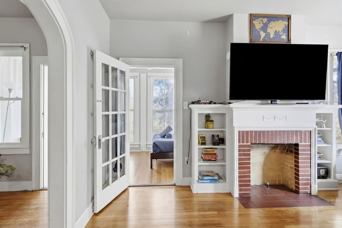 A warm, humble common walk way that feels inclusive.