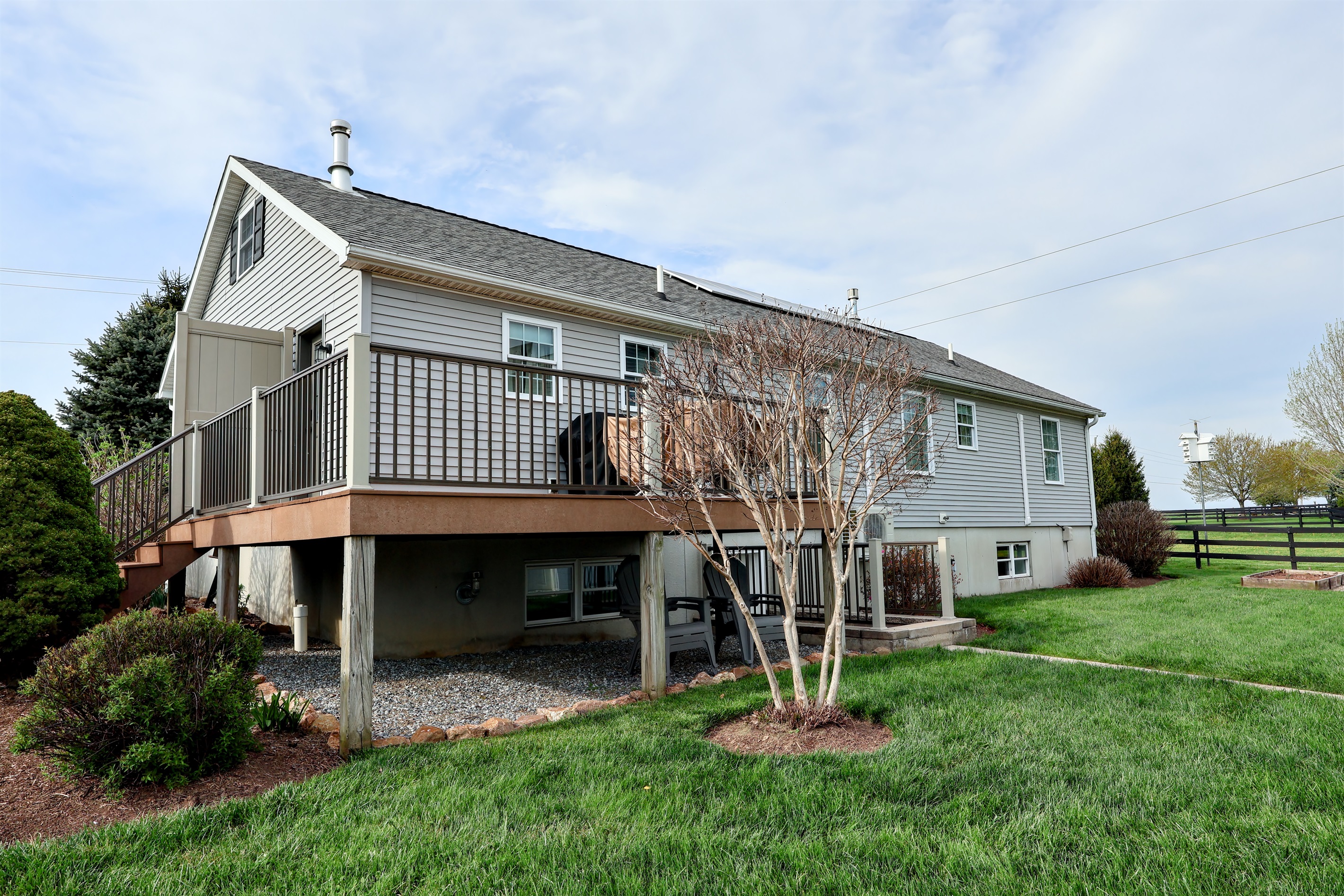 Back of House with space for a firepit, back deck, grilling, dining