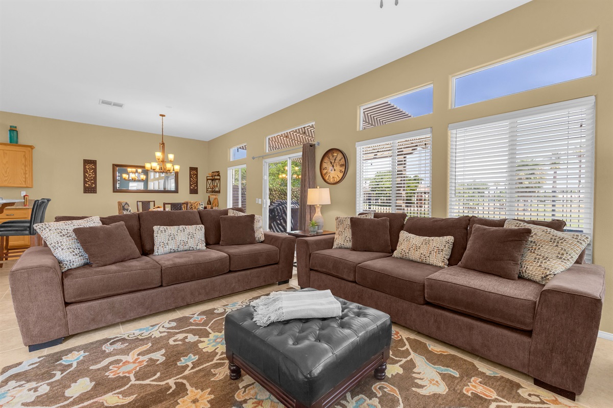 Lots of seating in the living area