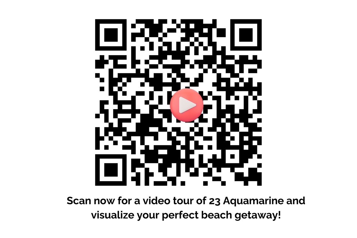 Scan this QR Code for a video walkthrough of the property to help you better visualize your perfect beach vacation!