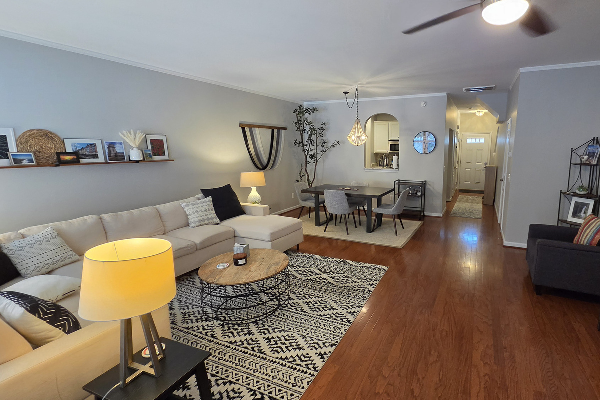 Modern / Open Dining and Living room area