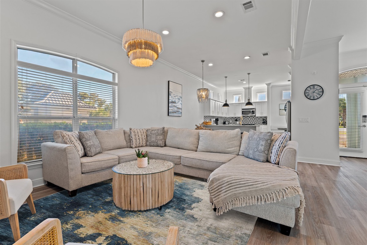 Sleeper sectional with full mattress