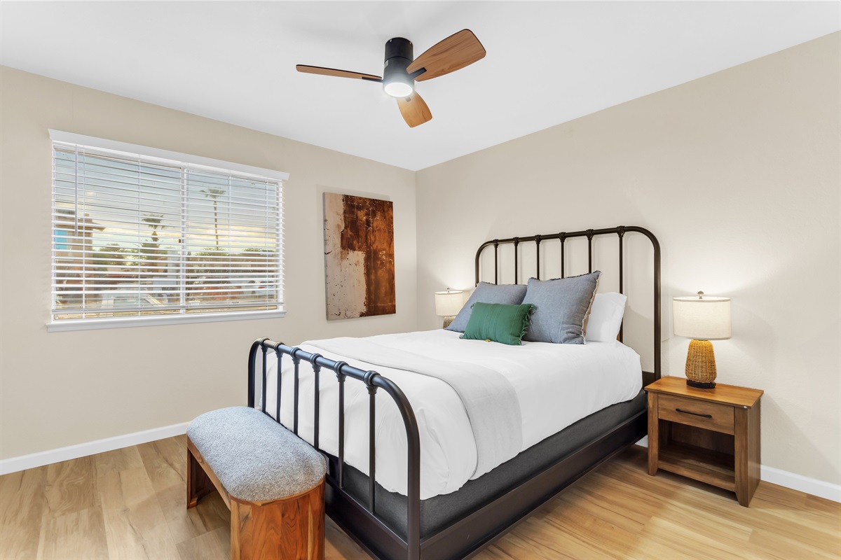 Bedroom #2 features a brand new queen bed