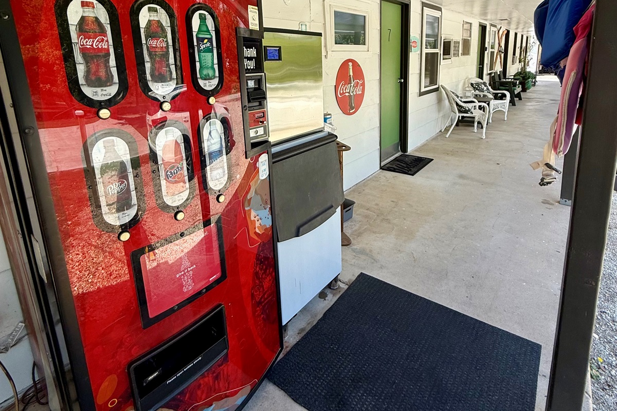 Free ice by the coke machine.