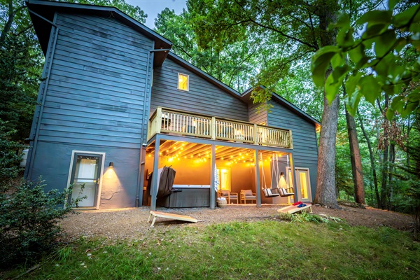 Expansive backyard for playing and exploring. 