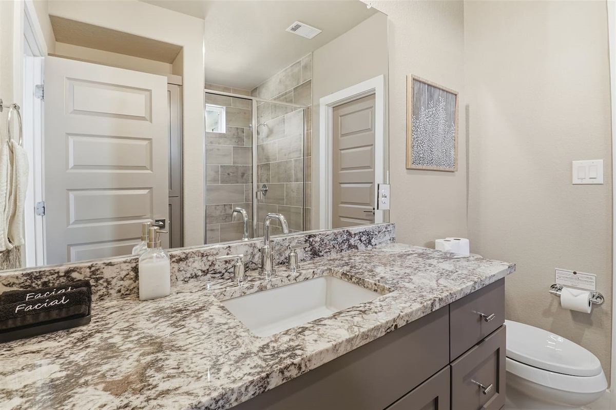 Bunk Room Bathroom accessible from Game Room