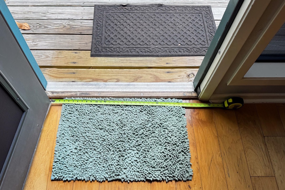 Kitchen door leading to the back deck. Zero step to get onto the deck. 