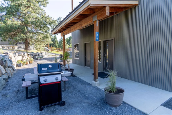 New bbq. and picnic table.