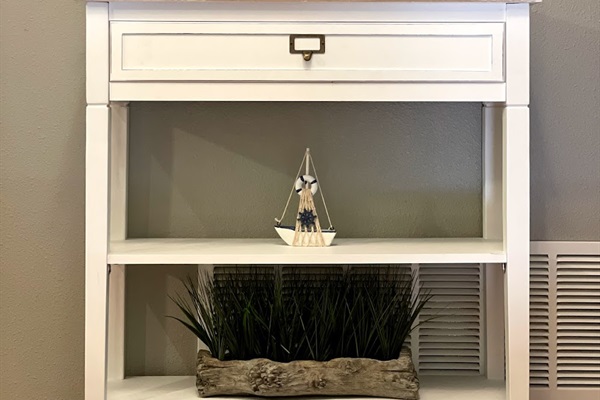 Top of stairs- welcome guest book