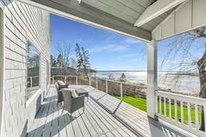 Porch and chairs with lakeview