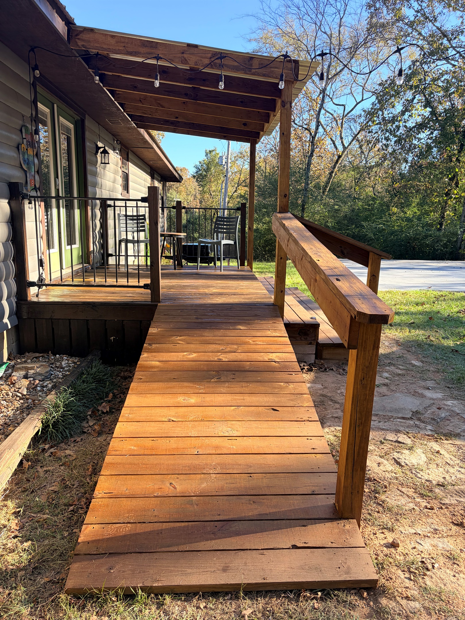 A ramp makes it easier to get in and out of the house from your car!