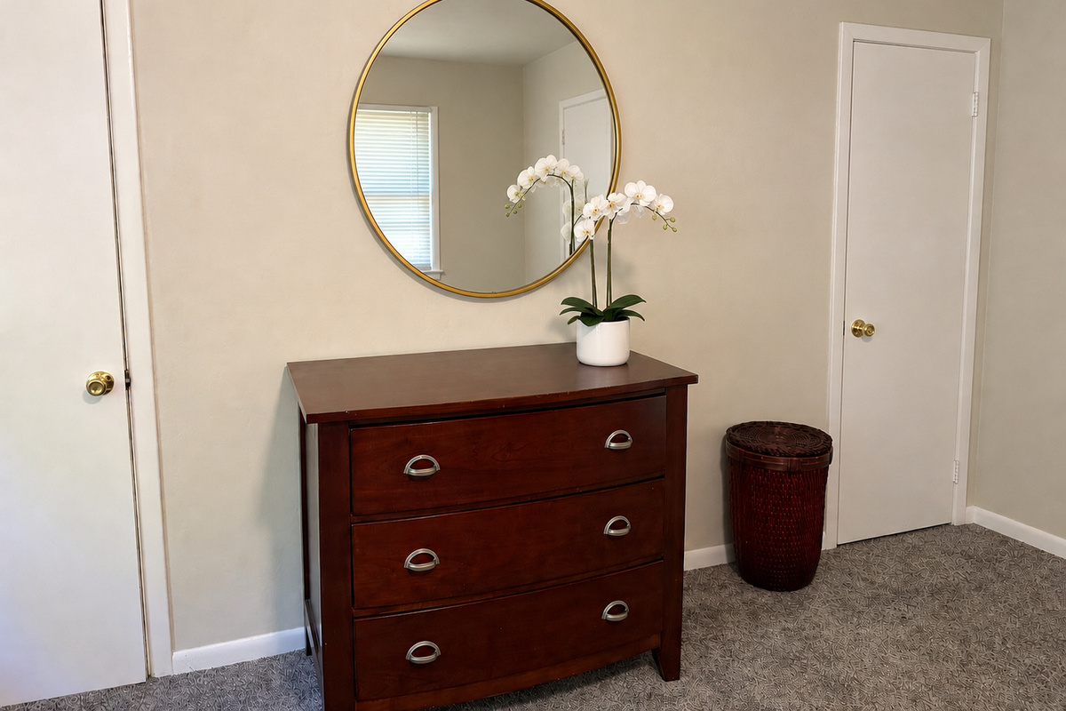 Dresser in Primary Bedroom and 3 closets 