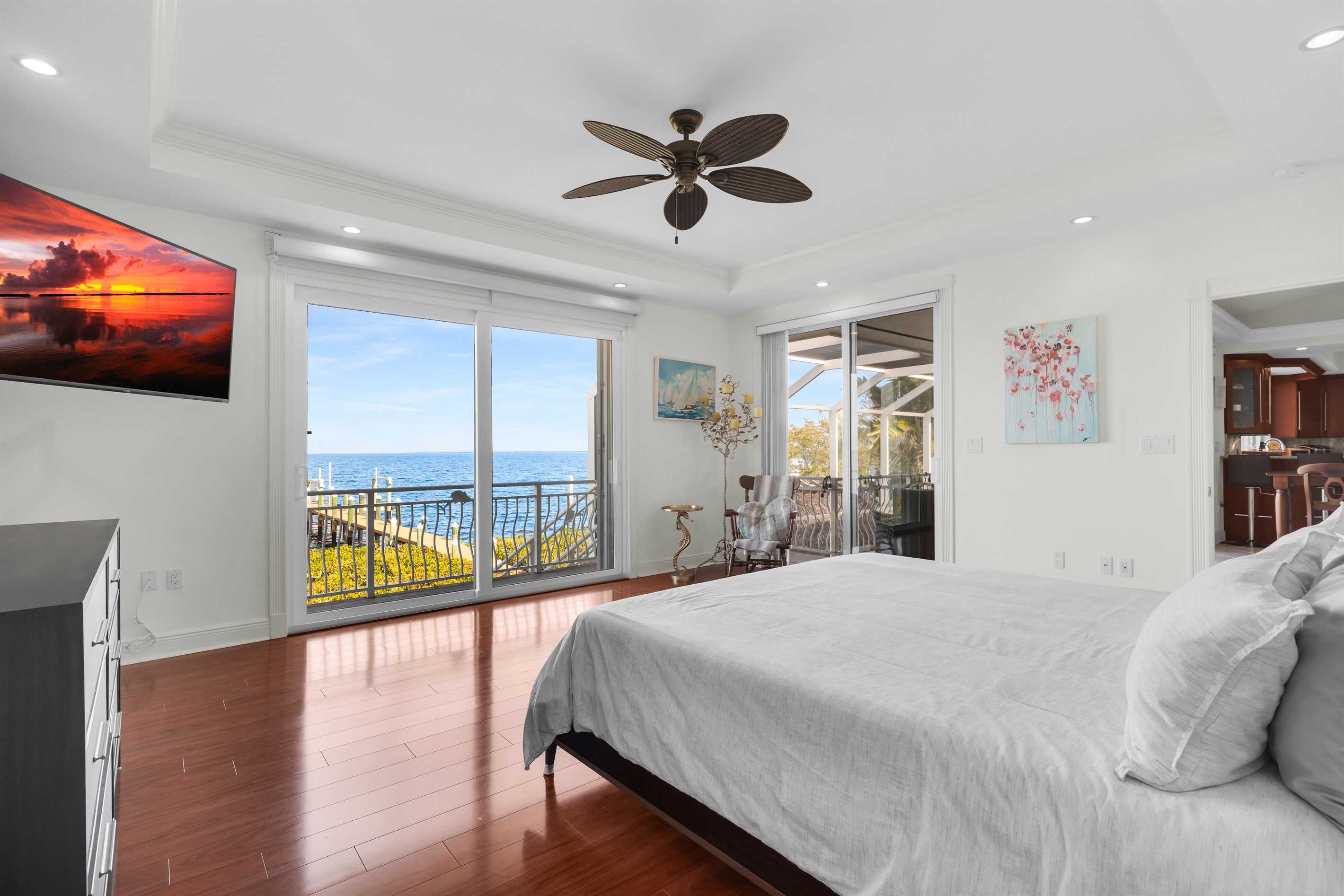 Primary bedroom with private patio