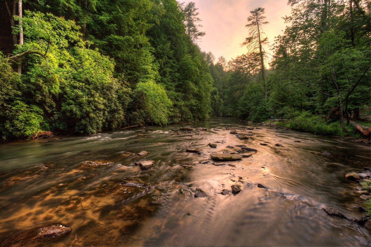 Nearby Coosawattee River in Ellijay, Georgia