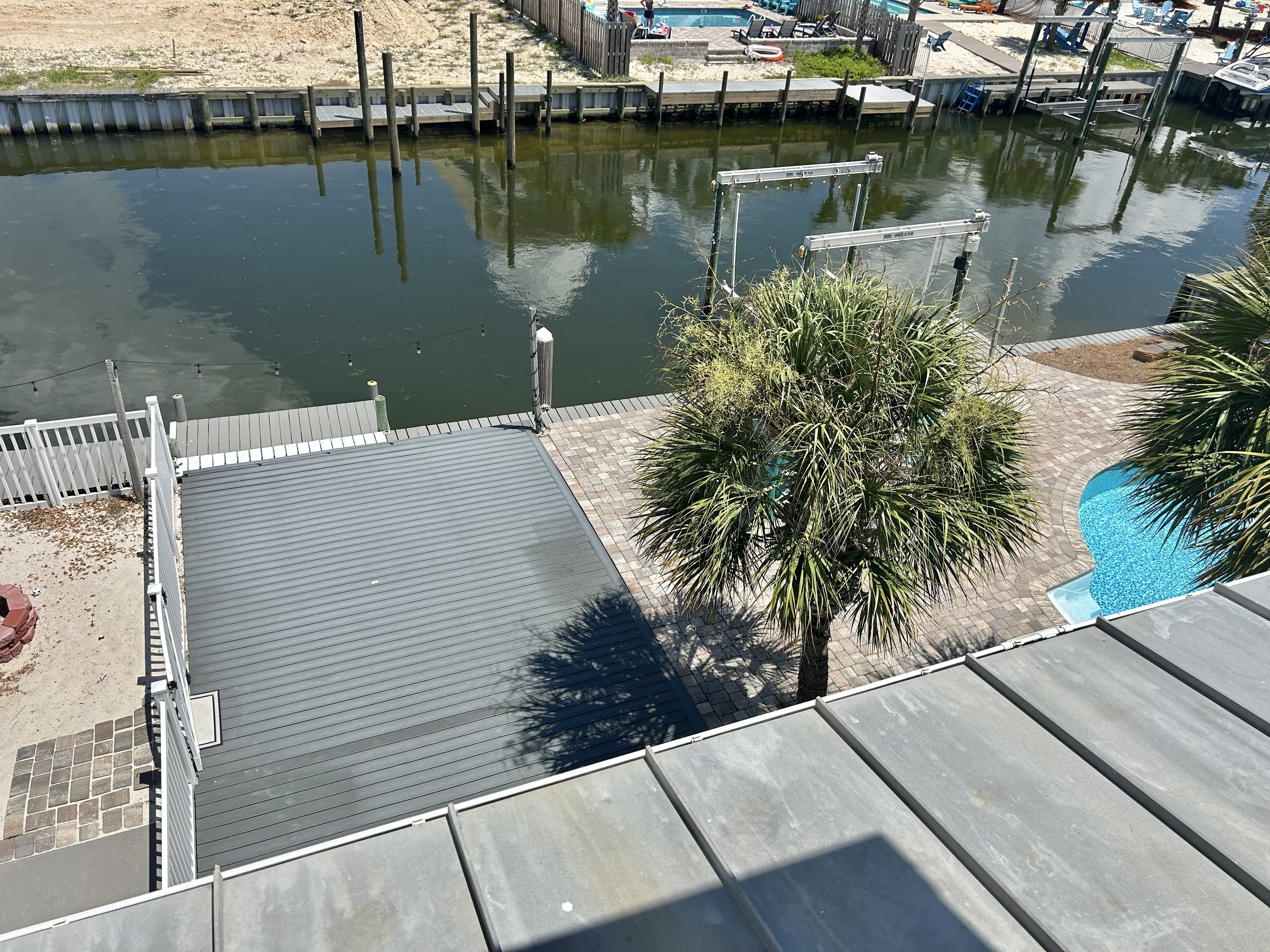 Lookout tower 3rd floor, canal boat docking. Lift is for owners use only