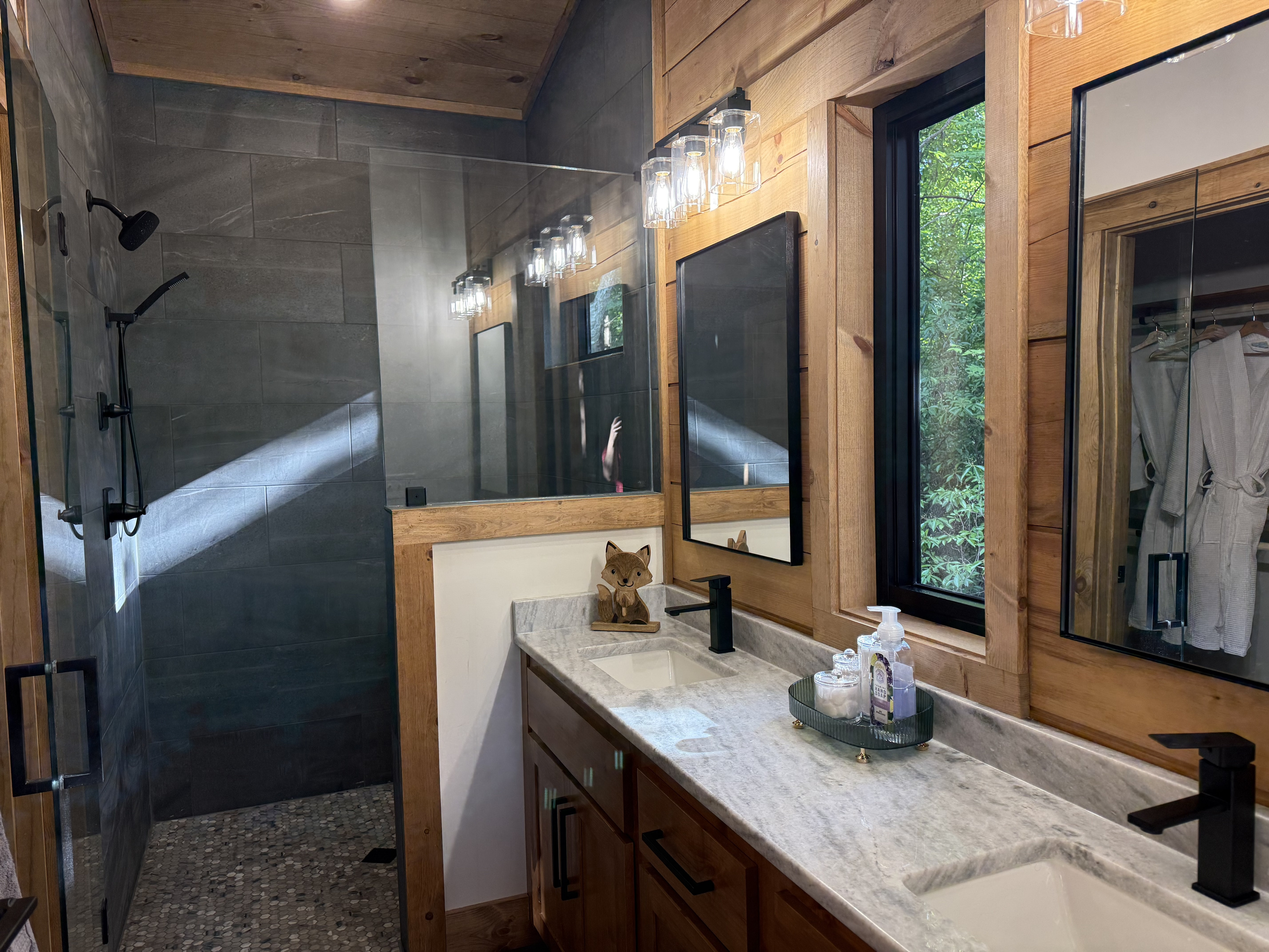 Master bathroom with shower