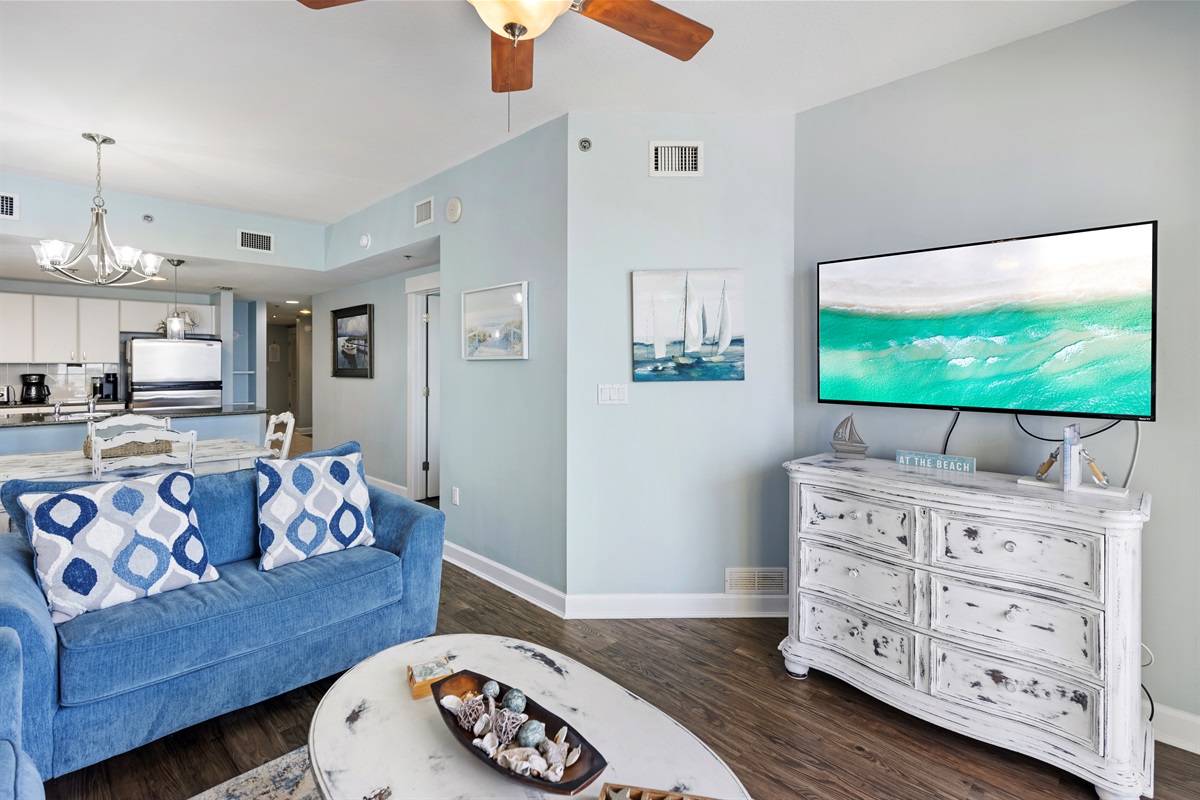 Gulf-Front Living Room