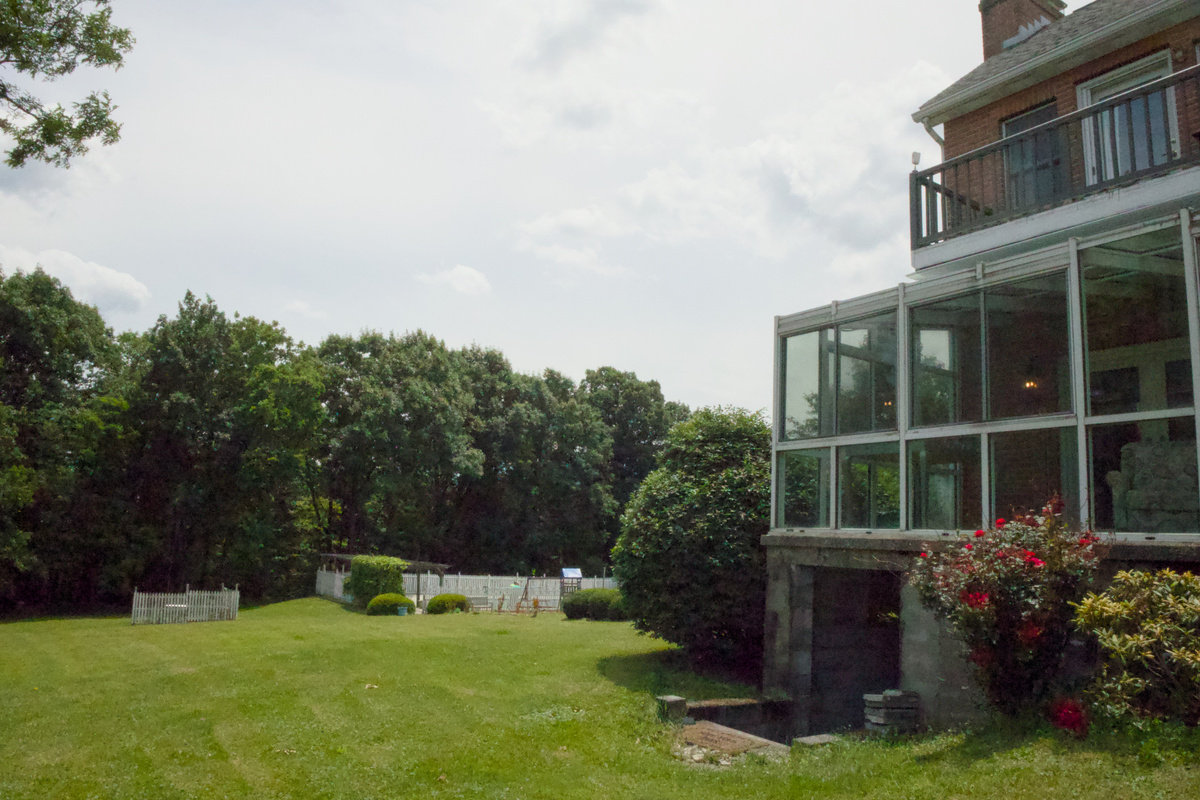 Looking from the back of the homestead towards the pool