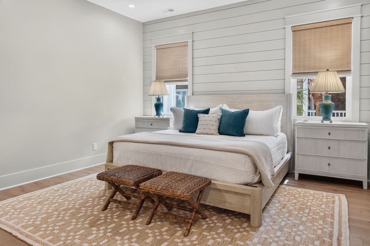 Bedroom 1: King Suite | Tahanan Palms | 3 38th Ave | IOP Escapes